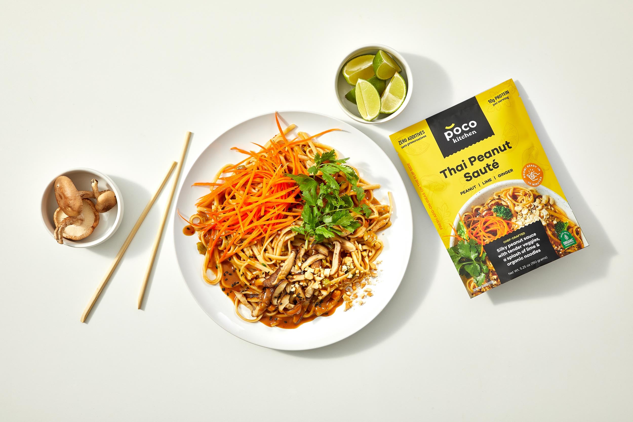 Thai Peanut Saute Noodle Meal Kit (Peanut, Lime, Ginger)